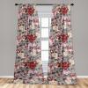 Ambesonne Abstract Modern Art Curtains, Scribble Look Boho Silhouettes Neutral Inspired Forms, Window Treatments 2 Panel Set for Living Room Bedroom, Pair of – 28″ x 84″, Pale Lavender and Off White(Pale Mauve and Dark Pink)