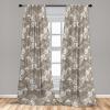 Ambesonne Abstract Modern Art Curtains, Scribble Look Boho Silhouettes Neutral Inspired Forms, Window Treatments 2 Panel Set for Living Room Bedroom, Pair of – 28″ x 84″, Pale Lavender and Off White(Umber and Pale Taupe)