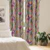 Ambesonne Abstract Modern Art Curtains, Scribble Look Boho Silhouettes Neutral Inspired Forms, Window Treatments 2 Panel Set for Living Room Bedroom, Pair of – 28″ x 84″, Pale Lavender and Off White(Pink Quartz and Fawn)