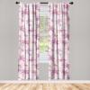 Ambesonne Abstract Modern Art Curtains, Scribble Look Boho Silhouettes Neutral Inspired Forms, Window Treatments 2 Panel Set for Living Room Bedroom, Pair of – 28″ x 84″, Pale Lavender and Off White(Hot Pink Coral and Soft Pink)
