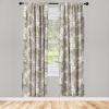 Ambesonne Abstract Modern Art Curtains, Scribble Look Boho Silhouettes Neutral Inspired Forms, Window Treatments 2 Panel Set for Living Room Bedroom, Pair of – 28″ x 84″, Pale Lavender and Off White(Umber and Pale Taupe)