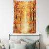 Ambesonne Antique Tapestry, Old World Map Texture Nostalgic Plan Atlas Trace of Life, Wide Wall Hanging for Bedroom Living Room Dorm, 60″ X 40″, Khaki Beige(Orange Brown)