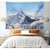 Ambesonne Antique Tapestry, Old World Map Texture Nostalgic Plan Atlas Trace of Life, Wide Wall Hanging for Bedroom Living Room Dorm, 60″ X 40″, Khaki Beige(White Blue)