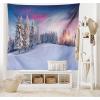 Ambesonne Antique Tapestry, Old World Map Texture Nostalgic Plan Atlas Trace of Life, Wide Wall Hanging for Bedroom Living Room Dorm, 60″ X 40″, Khaki Beige(Pastel Lavender)