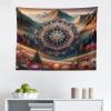 Ambesonne Antique Tapestry, Old World Map Texture Nostalgic Plan Atlas Trace of Life, Wide Wall Hanging for Bedroom Living Room Dorm, 60″ X 40″, Khaki Beige(Pale Vermilion Multicolor)