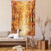Ambesonne Antique Tapestry, Old World Map Texture Nostalgic Plan Atlas Trace of Life, Wide Wall Hanging for Bedroom Living Room Dorm, 60″ X 40″, Khaki Beige(Orange Brown)