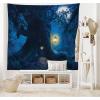 Ambesonne Antique Tapestry, Old World Map Texture Nostalgic Plan Atlas Trace of Life, Wide Wall Hanging for Bedroom Living Room Dorm, 60″ X 40″, Khaki Beige(Indigo Blue)
