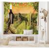 Ambesonne Antique Tapestry, Old World Map Texture Nostalgic Plan Atlas Trace of Life, Wide Wall Hanging for Bedroom Living Room Dorm, 60″ X 40″, Khaki Beige(Green Orange)