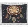 Ambesonne Antique Tapestry, Old World Map Texture Nostalgic Plan Atlas Trace of Life, Wide Wall Hanging for Bedroom Living Room Dorm, 60″ X 40″, Khaki Beige(Dark Grey)