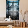 Ambesonne Antique Tapestry, Old World Map Texture Nostalgic Plan Atlas Trace of Life, Wide Wall Hanging for Bedroom Living Room Dorm, 60″ X 40″, Khaki Beige(Black Blue)