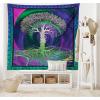 Ambesonne Antique Tapestry, Old World Map Texture Nostalgic Plan Atlas Trace of Life, Wide Wall Hanging for Bedroom Living Room Dorm, 60″ X 40″, Khaki Beige(Purple Fuchsia)
