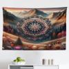 Ambesonne Antique Tapestry, Old World Map Texture Nostalgic Plan Atlas Trace of Life, Wide Wall Hanging for Bedroom Living Room Dorm, 60″ X 40″, Khaki Beige(Pale Vermilion Multicolor)