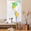 Ambesonne Antique Tapestry, Old World Map Texture Nostalgic Plan Atlas Trace of Life, Wide Wall Hanging for Bedroom Living Room Dorm, 60″ X 40″, Khaki Beige(Green White)