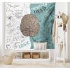 Ambesonne Antique Tapestry, Old World Map Texture Nostalgic Plan Atlas Trace of Life, Wide Wall Hanging for Bedroom Living Room Dorm, 60″ X 40″, Khaki Beige(White Teal Umber)