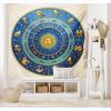 Ambesonne Antique Tapestry, Old World Map Texture Nostalgic Plan Atlas Trace of Life, Wide Wall Hanging for Bedroom Living Room Dorm, 60″ X 40″, Khaki Beige(Blue Yellow and Cream)