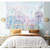 Ambesonne Antique Tapestry, Old World Map Texture Nostalgic Plan Atlas Trace of Life, Wide Wall Hanging for Bedroom Living Room Dorm, 60″ X 40″, Khaki Beige(Pale Blue Violet Pink)