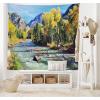 Ambesonne Antique Tapestry, Old World Map Texture Nostalgic Plan Atlas Trace of Life, Wide Wall Hanging for Bedroom Living Room Dorm, 60″ X 40″, Khaki Beige(Sage Green)