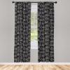 Ambesonne Bicycle Curtains, Vintage Bikes in Hand Drawn Style on a Black Background with Grunge Effect, Window Treatments 2 Panel Set for Living Room Bedroom, Pair of – 28″ x 84″, White Black