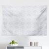 Ambesonne Celtic Tapestry, Medieval Vintage Floral and Geometric Ornaments Neutral Muted Colors Design, Fabric Wall Hanging Decor for Bedroom Living Room Dorm, 28″ X 23″, Grey White(Grey White)