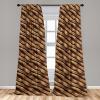 Ambesonne Earthy Curtains, Old Weathered Cracked Tree Trunk Look Artwork Modern Minimal Neutral Print, Window Treatments 2 Panel Set for Living Room Bedroom, Pair of – 28″ x 95″, Brown Beige and Grey(Pastel Brown Seal Brown)