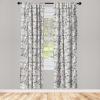 Ambesonne Earthy Curtains, Old Weathered Cracked Tree Trunk Look Artwork Modern Minimal Neutral Print, Window Treatments 2 Panel Set for Living Room Bedroom, Pair of – 28″ x 95″, Brown Beige and Grey(Cadet Blue Rose Eggshell)