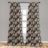 Ambesonne Earthy Curtains, Old Weathered Cracked Tree Trunk Look Artwork Modern Minimal Neutral Print, Window Treatments 2 Panel Set for Living Room Bedroom, Pair of – 28″ x 95″, Brown Beige and Grey(Hunter Green Pale Pink)