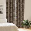 Ambesonne Earthy Curtains, Old Weathered Cracked Tree Trunk Look Artwork Modern Minimal Neutral Print, Window Treatments 2 Panel Set for Living Room Bedroom, Pair of – 28″ x 95″, Brown Beige and Grey(Chocolate Amber and Mustard)