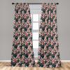 Ambesonne Earthy Curtains, Old Weathered Cracked Tree Trunk Look Artwork Modern Minimal Neutral Print, Window Treatments 2 Panel Set for Living Room Bedroom, Pair of – 28″ x 95″, Brown Beige and Grey(Petrol Blue and Pale Pink)