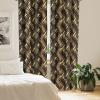 Ambesonne Earthy Curtains, Old Weathered Cracked Tree Trunk Look Artwork Modern Minimal Neutral Print, Window Treatments 2 Panel Set for Living Room Bedroom, Pair of – 28″ x 95″, Brown Beige and Grey(Mustard Chocolate Brown)