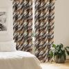 Ambesonne Earthy Curtains, Old Weathered Cracked Tree Trunk Look Artwork Modern Minimal Neutral Print, Window Treatments 2 Panel Set for Living Room Bedroom, Pair of – 28″ x 95″, Brown Beige and Grey(Brown Beige and Grey)