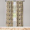 Ambesonne Earthy Curtains, Old Weathered Cracked Tree Trunk Look Artwork Modern Minimal Neutral Print, Window Treatments 2 Panel Set for Living Room Bedroom, Pair of – 28″ x 95″, Brown Beige and Grey(Mustard and Taupe Grey)
