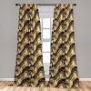 Ambesonne Earthy Curtains, Old Weathered Cracked Tree Trunk Look Artwork Modern Minimal Neutral Print, Window Treatments 2 Panel Set for Living Room Bedroom, Pair of – 28″ x 95″, Brown Beige and Grey(Chocolate Mustard Taupe)