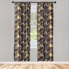 Ambesonne Earthy Curtains, Old Weathered Cracked Tree Trunk Look Artwork Modern Minimal Neutral Print, Window Treatments 2 Panel Set for Living Room Bedroom, Pair of – 28″ x 95″, Brown Beige and Grey(Dark Purple Pale Mustard)