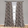Ambesonne Earthy Curtains, Old Weathered Cracked Tree Trunk Look Artwork Modern Minimal Neutral Print, Window Treatments 2 Panel Set for Living Room Bedroom, Pair of – 28″ x 95″, Brown Beige and Grey(Dark Brown Off White)