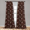 Ambesonne Earthy Curtains, Old Weathered Cracked Tree Trunk Look Artwork Modern Minimal Neutral Print, Window Treatments 2 Panel Set for Living Room Bedroom, Pair of – 28″ x 95″, Brown Beige and Grey(Dark Rust and Seal Brown)