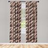 Ambesonne Earthy Curtains, Old Weathered Cracked Tree Trunk Look Artwork Modern Minimal Neutral Print, Window Treatments 2 Panel Set for Living Room Bedroom, Pair of – 28″ x 95″, Brown Beige and Grey(Umber Warm Taupe)