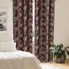 Ambesonne Earthy Curtains, Old Weathered Cracked Tree Trunk Look Artwork Modern Minimal Neutral Print, Window Treatments 2 Panel Set for Living Room Bedroom, Pair of – 28″ x 95″, Brown Beige and Grey(Dark Rust and Seal Brown)