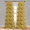 Ambesonne Earthy Curtains, Old Weathered Cracked Tree Trunk Look Artwork Modern Minimal Neutral Print, Window Treatments 2 Panel Set for Living Room Bedroom, Pair of – 28″ x 95″, Brown Beige and Grey(Earth Yellow Black)