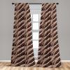 Ambesonne Earthy Curtains, Old Weathered Cracked Tree Trunk Look Artwork Modern Minimal Neutral Print, Window Treatments 2 Panel Set for Living Room Bedroom, Pair of – 28″ x 95″, Brown Beige and Grey(Umber Warm Taupe)