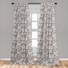 Ambesonne Earthy Curtains, Old Weathered Cracked Tree Trunk Look Artwork Modern Minimal Neutral Print, Window Treatments 2 Panel Set for Living Room Bedroom, Pair of – 28″ x 95″, Brown Beige and Grey(Cadet Blue Rose Eggshell)