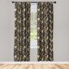 Ambesonne Earthy Curtains, Old Weathered Cracked Tree Trunk Look Artwork Modern Minimal Neutral Print, Window Treatments 2 Panel Set for Living Room Bedroom, Pair of – 28″ x 95″, Brown Beige and Grey(Dark Chestnut Brown and Amber)