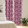 Ambesonne Earthy Curtains, Old Weathered Cracked Tree Trunk Look Artwork Modern Minimal Neutral Print, Window Treatments 2 Panel Set for Living Room Bedroom, Pair of – 28″ x 95″, Brown Beige and Grey(Pink and Plum)