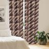 Ambesonne Earthy Curtains, Old Weathered Cracked Tree Trunk Look Artwork Modern Minimal Neutral Print, Window Treatments 2 Panel Set for Living Room Bedroom, Pair of – 28″ x 95″, Brown Beige and Grey(Umber Warm Taupe)
