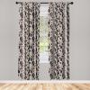 Ambesonne Earthy Curtains, Old Weathered Cracked Tree Trunk Look Artwork Modern Minimal Neutral Print, Window Treatments 2 Panel Set for Living Room Bedroom, Pair of – 28″ x 95″, Brown Beige and Grey(Dark Brown Off White)