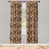 Ambesonne Earthy Curtains, Old Weathered Cracked Tree Trunk Look Artwork Modern Minimal Neutral Print, Window Treatments 2 Panel Set for Living Room Bedroom, Pair of – 28″ x 95″, Brown Beige and Grey(Pastel Brown Seal Brown)
