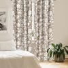 Ambesonne Garden Scene Curtains, Springtime Vibes Neutral Colors Boho Flowers Vintage Autumn Print, Window Treatments 2 Panel Set for Living Room Bedroom, Pair of – 28″ x 84″, Pale Khaki White Camel(Warm Taupe Off White)