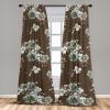 Ambesonne Garden Scene Curtains, Springtime Vibes Neutral Colors Boho Flowers Vintage Autumn Print, Window Treatments 2 Panel Set for Living Room Bedroom, Pair of – 28″ x 84″, Pale Khaki White Camel(Taupe Almond Green)