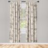 Ambesonne Garden Scene Curtains, Springtime Vibes Neutral Colors Boho Flowers Vintage Autumn Print, Window Treatments 2 Panel Set for Living Room Bedroom, Pair of – 28″ x 84″, Pale Khaki White Camel(Dark Slate Blue Dusk)