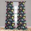 Ambesonne Garden Scene Curtains, Springtime Vibes Neutral Colors Boho Flowers Vintage Autumn Print, Window Treatments 2 Panel Set for Living Room Bedroom, Pair of – 28″ x 84″, Pale Khaki White Camel(Mustard and Pastel Pink)