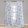 Ambesonne Garden Scene Curtains, Springtime Vibes Neutral Colors Boho Flowers Vintage Autumn Print, Window Treatments 2 Panel Set for Living Room Bedroom, Pair of – 28″ x 84″, Pale Khaki White Camel(Pale Ceil Blue Pale Grey)